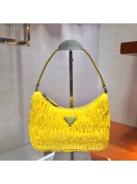 AAA Prada Nylon and Saffiano leather mini bag 1NE204 yellow JH05066SV29