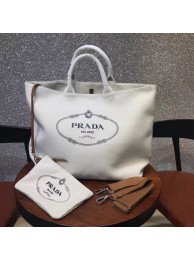 AAAAA Prada fabric handbag 1BG161 white JH05551hr50