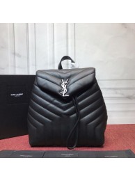 AAAAA SAINT LAURENT City leather backpack 8051 black JH07911hr50