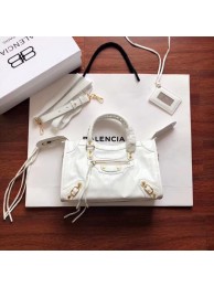 Balenciaga The City Handbag Calf leather 382568 white JH09419wk65