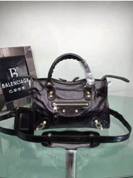 Best Balenciaga The City Handbag Calf leather 084333 Black JH09449CF36
