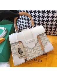Best Goyard mini saigon tote bag 55632 white JH06633Vp72