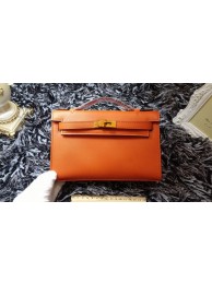 Best Quality Hermes Kelly 22cm mini tote bag calf leather K011 orange JH01693Ss63