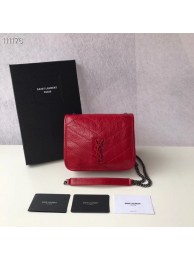 Best Replica SAINT LAURENT Niki Mini leather shoulder bag 03743 red JH07862sm35