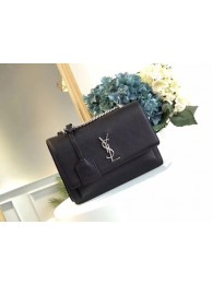 Best Yves Saint Laurent Original Leatehr Shoulder Bag 8005 black JH08269CF36