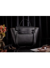 Celine Belt Bag Original Litchi Leather 3345 Black JH06356Nu37