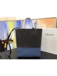 Celine CABAS Tote Bag 3365 Dark gray with blue JH06273Lg61