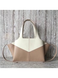 Celine calf leather Tote Bag 43342 White&apricot JH06053nB47