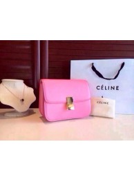Celine Classic Box Flap Bag Calfskin Leather 2263 Pink JH06302jW13