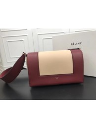 Celine frame Bag Original Calf Leather 5756 red.apricot JH06109aO91