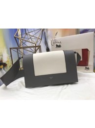 Celine frame Bag Original Calf Leather 5756 White. grey JH06114aJ41