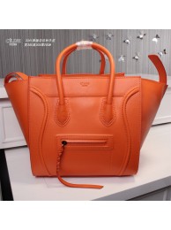 Celine luggage phantom original leather bags 3341 orange JH06368JC57
