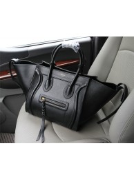 Celine luggage phantom tote bag litchi leather 103 black JH06338OW36