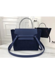 Celine mini Belt Bag Suede Leather A98310 Dark blue JH06216tp88