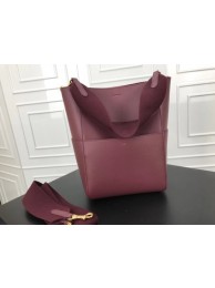Celine Seau Sangle Original Calfskin Leather Shoulder Bag 3369 Wine JH06138Nx98