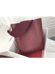Celine Seau Sangle Original Calfskin Leather Shoulder Bag 3370 Wine JH06124xL57