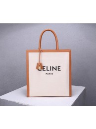 Celine TEEN TRIOMPHE BAG IN TRIOMPHE CANVAS AND CALFSKIN CL90402 white JH05833DW49