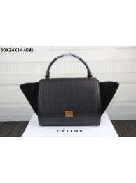 Celine Trapeze Bag Original Leather 3342-4 black JH06509hn36