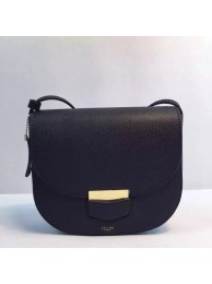 Celine Trotteur Bag Calfskin Leather 8002 Black JH06300qa98