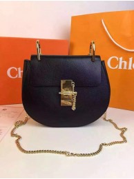 Chloe Drew Shoulder Bags Calfskin Leather 2709 Black JH08949Vu52