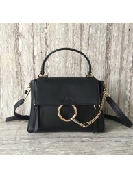 CHLOE Faye Tote Bag Calfskin Leather 03375 black JH08922hU34