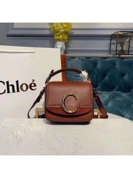 Chloe Original Calfskin Leather Top Handle Small Bag 3S030 Brown JH08858gt51