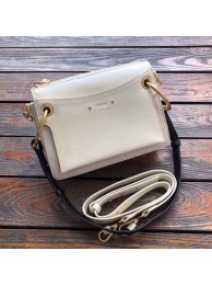 CHLOE Roy leather and suede small shoulder bag 20657 cream JH08894Ac56