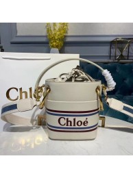 Chloe Roy Mini Smooth Leather Bucket Bag 3S508 White JH08850nR86