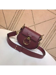 CHLOE Tess Small leather shoulder bag 3E153 Plum purple JH08882qd52