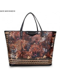 Copy 2013 Givenchy Antigona Shopping Bag Printed Leopard G015 black JH09104KD82