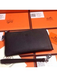 Copy 2015 Hermes 7-shaped zipper wallet 509 black JH01788hz48