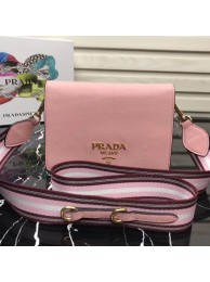 Copy Best Quality Prada calf leather shoulder bag 1BD102 pink JH05563kr31