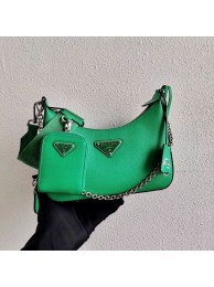 Copy Best Quality Prada Saffiano leather mini shoulder bag 2BH204 green JH04973kr31