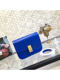 Copy Celine Classic Box Small Flap Bag Calf leather 5698 blue JH06156Of26