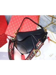 Copy Dior MINI SADDLE BAG IN BLACK CALFSKIN M0447 JH07517Xq19