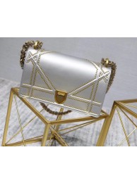 Copy Dior Small Diorama flap bag calfskin M0421 silver JH07576ms30