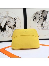 Copy Hermes Cosmetic Bag H3699 Lemon Yellow JH01327OM51