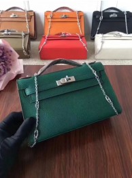 Copy Hermes Mini Kelly Tote Bag Epsom leather 1707 green JH01540nS53