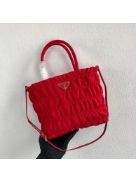 Copy High Quality Prada Re-Edition nylon Tote bag 1BG321 red JH05141xG96
