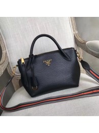 Copy Prada Calf leather bag 1BH111 black JH05375rY88