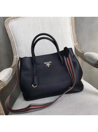Copy Prada Calf leather bag BN1579 black JH05367nY30