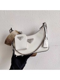 Copy Prada Saffiano leather mini shoulder bag 2BH204 white JH04974KD82
