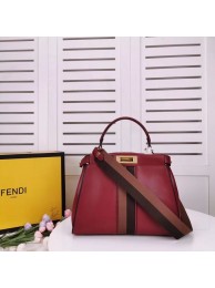 Designer Replica FENDI PEEKABOO ICONIC leather bag F0826 red JH08509Fi42