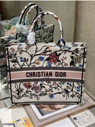 DIOR BOOK TOTE EMBROIDERED CANVAS BAG C1287-13 JH06946Nu37