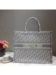 DIOR BOOK TOTE EMBROIDERED CANVAS BAG M1287-9 grey JH06983gK59