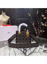 Dior CANNAGE Original Calfskin Leather Tote Bag 3891 black JH07630Am73