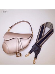 Dior Mini Saddle Bag Calfskin M0447 Gold JH07176Xy49