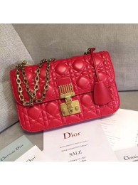 DIORADDICT FLAP BAG IN RED CANNAGE LAMBSKIN M5818 JH07566gB51