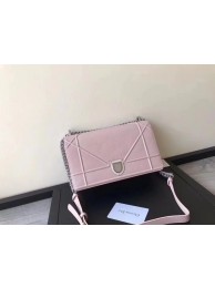 DIORAMA FLAP BAG IN POWDER PINK GRAINED CALFSKIN WITH LARGE CANNAGE DESIGN JH07586TK61