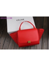 Fake AAAAA Celine Trapeze Bag Original Leather 3342-1 red JH06515oE28